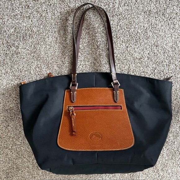 DOONEY and BOURKE Black Nylon Pocket Shopper Tote Bag XL - Picture 3 of 13